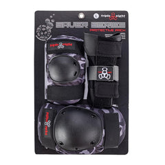 Triple 8 Tri Pack Padding Set Saver Series Charcoal Camo