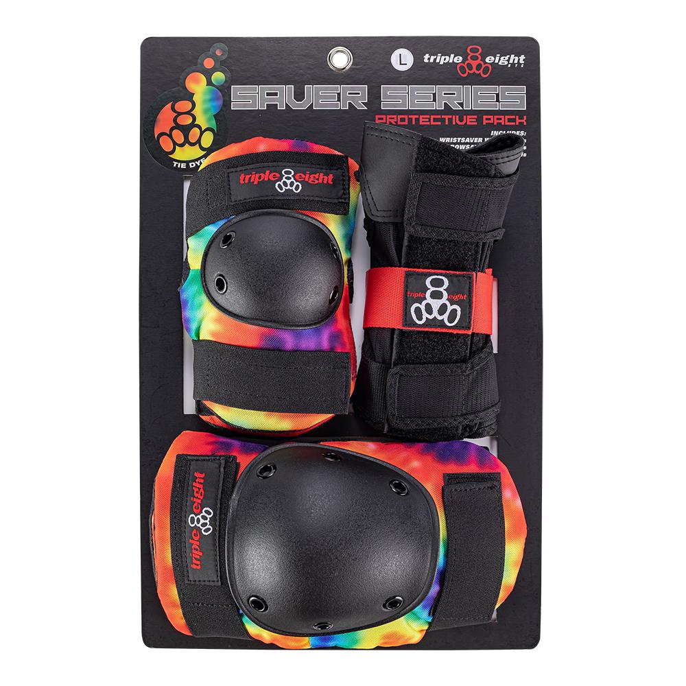 Triple 8 Tri Pack Padding Set Saver Tie Dye