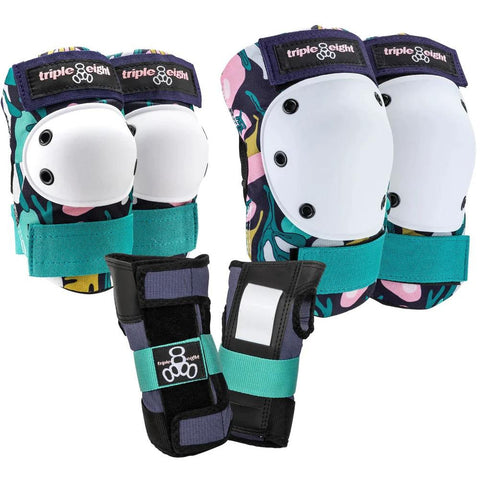 Triple 8 Tri Pack Protective Padding Saver Series Floral