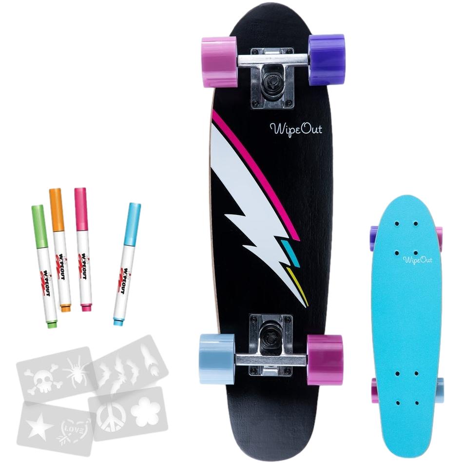 Triple 8 Wipeout Lightning Bolt Skateboard Complete