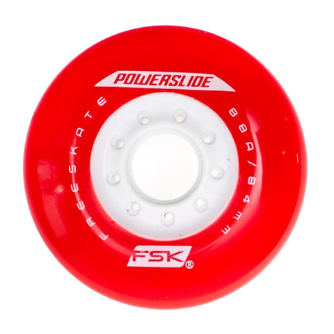 Powerslide Freeskate Wheels 84mm 84a Red 4 Pack