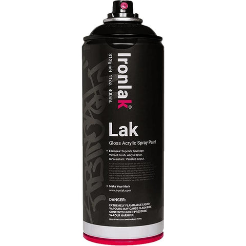 Ironlak Aerosol Spray Paint Matte Black