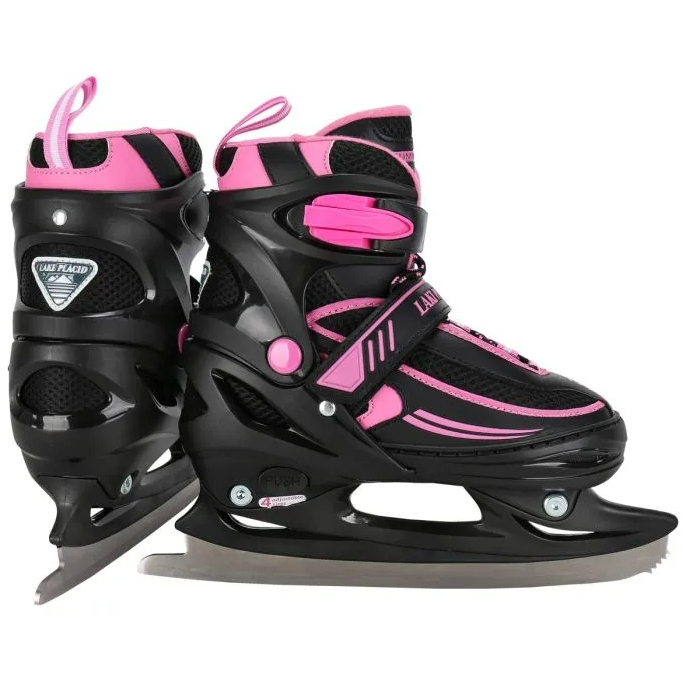 RDS Summit Girls Black / Pink Adjustable Ice Skate