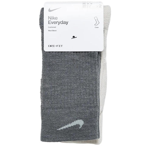 Nike Everyday Cushioned Wool 2 Pack Grey / Beige