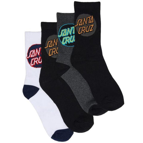 Santa Cruz Other Dot Youth Socks Assorted Black / White / Charcoal