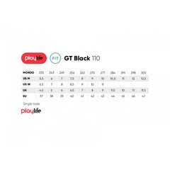PlayLife GT Black 110 Inline Skates