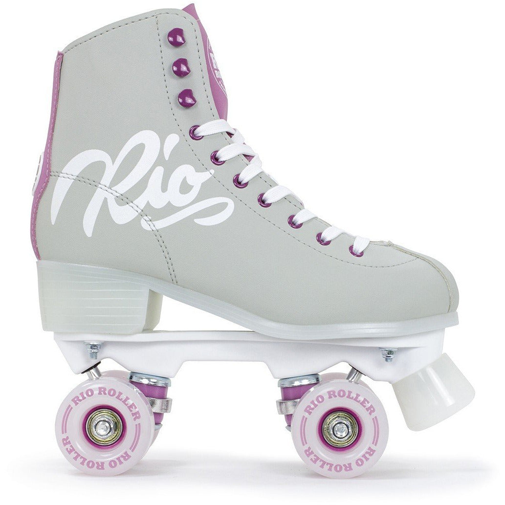 Rio Roller Script Roller Skates Grey and Purple