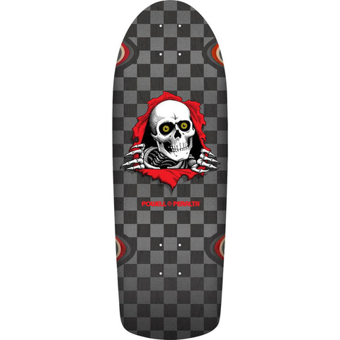Powell Peralta Ripper OG Checker Silver/Black Stain 10.0 x 30.0" Skateboard Deck