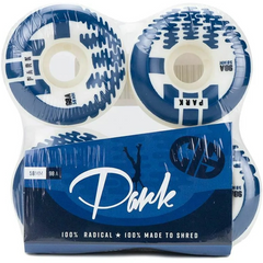 Reckless Rollerskate Park Wheels CIB Park 58mm 98a 4 Pack White Blue