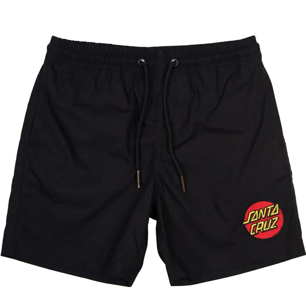 Santa Cruz Classic Dot Cruzer Youth Elastic Short Black