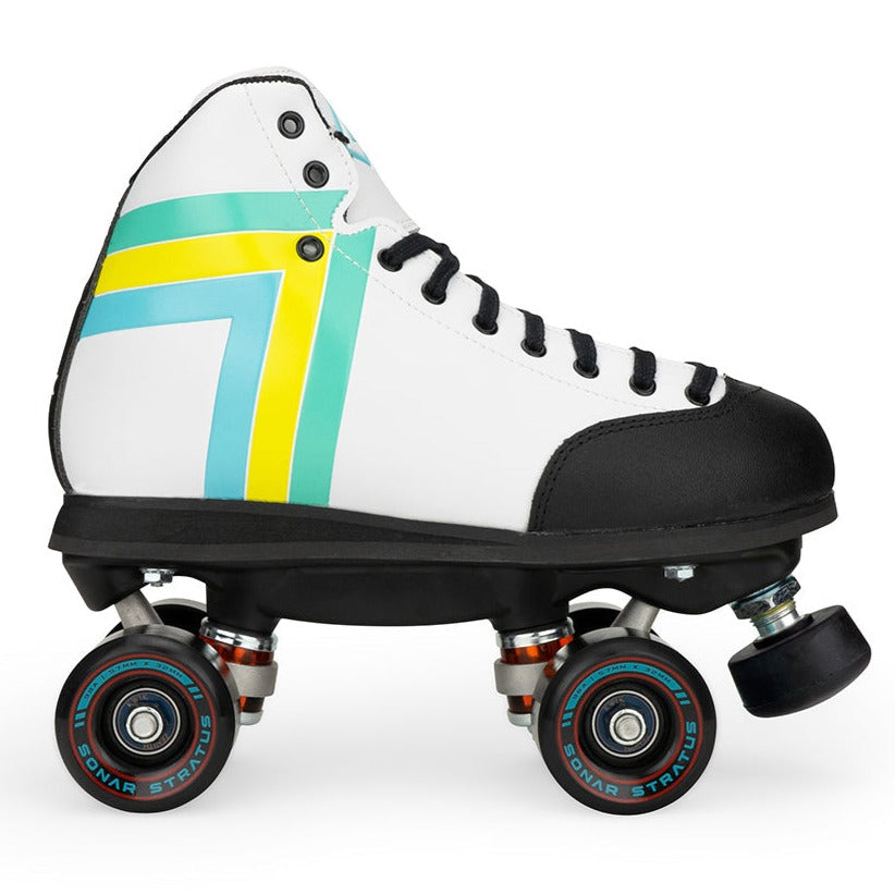 ANTIK Skyhawk Park Roller Skate White w Sonar Stratus Black Wheels
