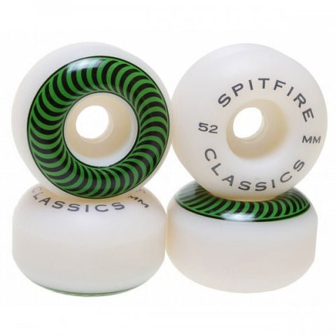 Spitfire Classic Skateboard White Green 52mm