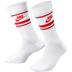 Nike NSW Everyday Essential Crew Socks Red / White