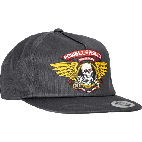 Powell Peralta Winged Ripper Snapback Charcoal